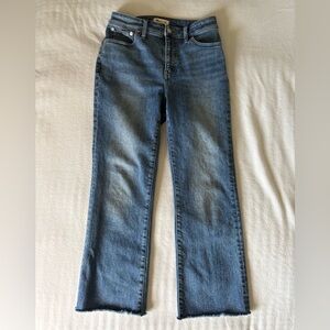 Madewell Jeans Women's Size 28 Tall Curvy Kick Out High Rise Blue Denim Stretch
